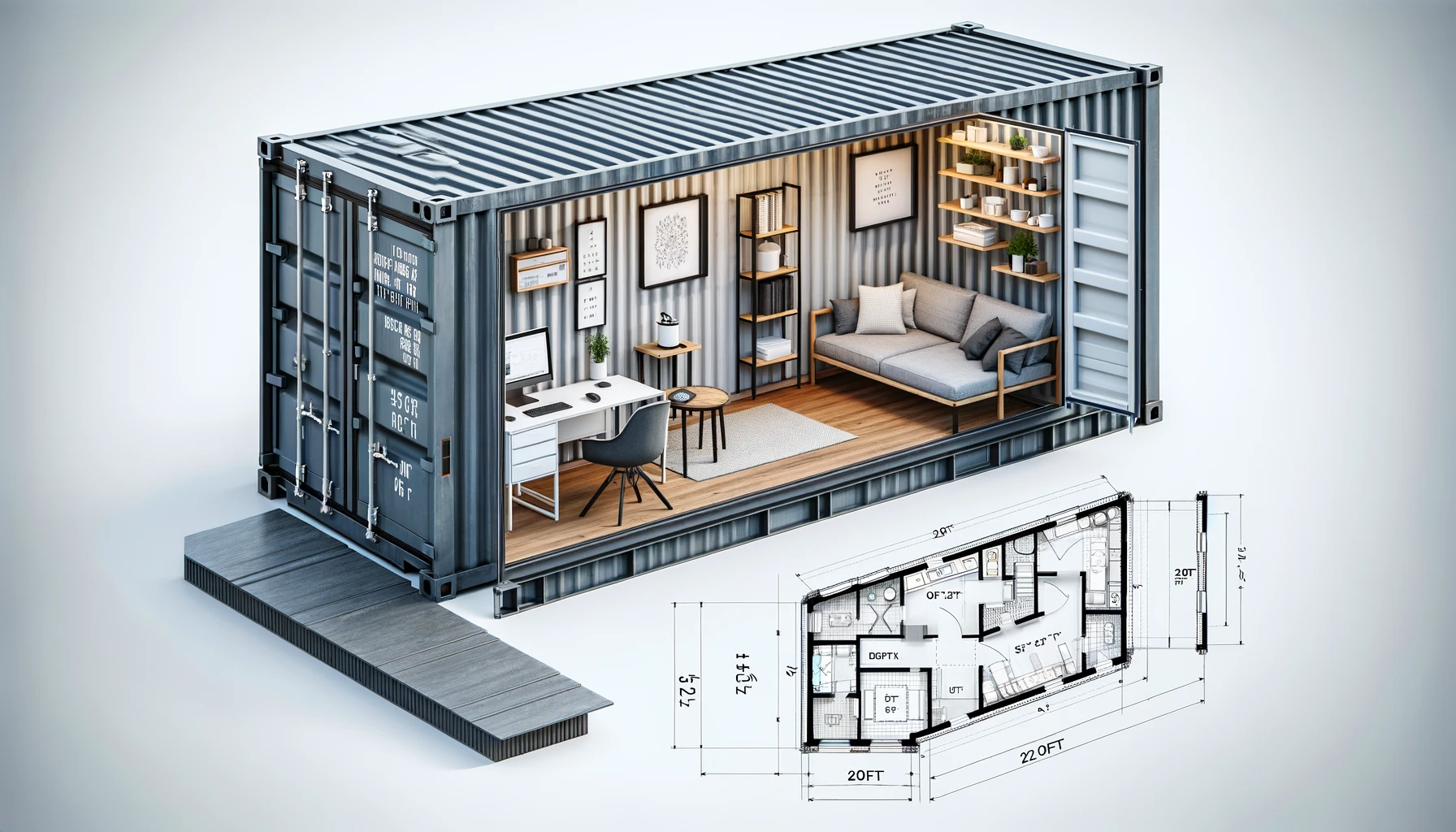 shipping container size and dimension